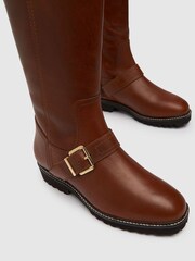 Brązowe skórzane buty motocyklowe Schuh Darla - Image 4 of 4