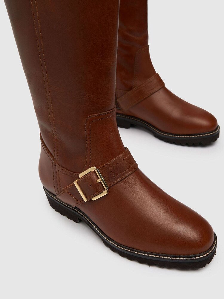 Brązowe skórzane buty motocyklowe Schuh Darla - Image 4 of 4
