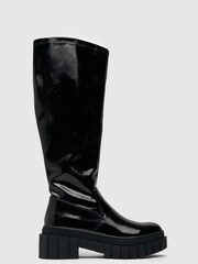 Bottes hauteur genou vernies à semelle épaisse Schuh Dream noires - Image 1 de 4