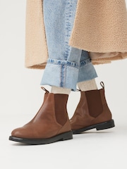 Коричнево-шоколадный - Ботинки Chelsea из кожи Forever Comfort® - Image 1 of 6