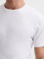 Reiss White Bless Three Pack Of Crew Neck T-shirts - Image 3 of 5