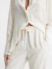 Reiss Cream Hailey Pull On Trousers - Image 4 of 6