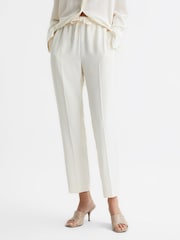 Reiss Cream Hailey Pull On Trousers - Image 6 of 6