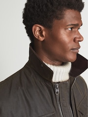 Reiss Khaki Wax Private White V.C. Waxed Jacket - Image 4 of 7