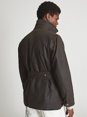 Reiss Khaki Wax Private White V.C. Waxed Jacket - Image 5 of 7