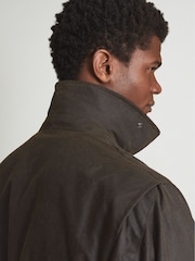 Reiss Khaki Wax Private White V.C. Waxed Jacket - Image 6 of 7