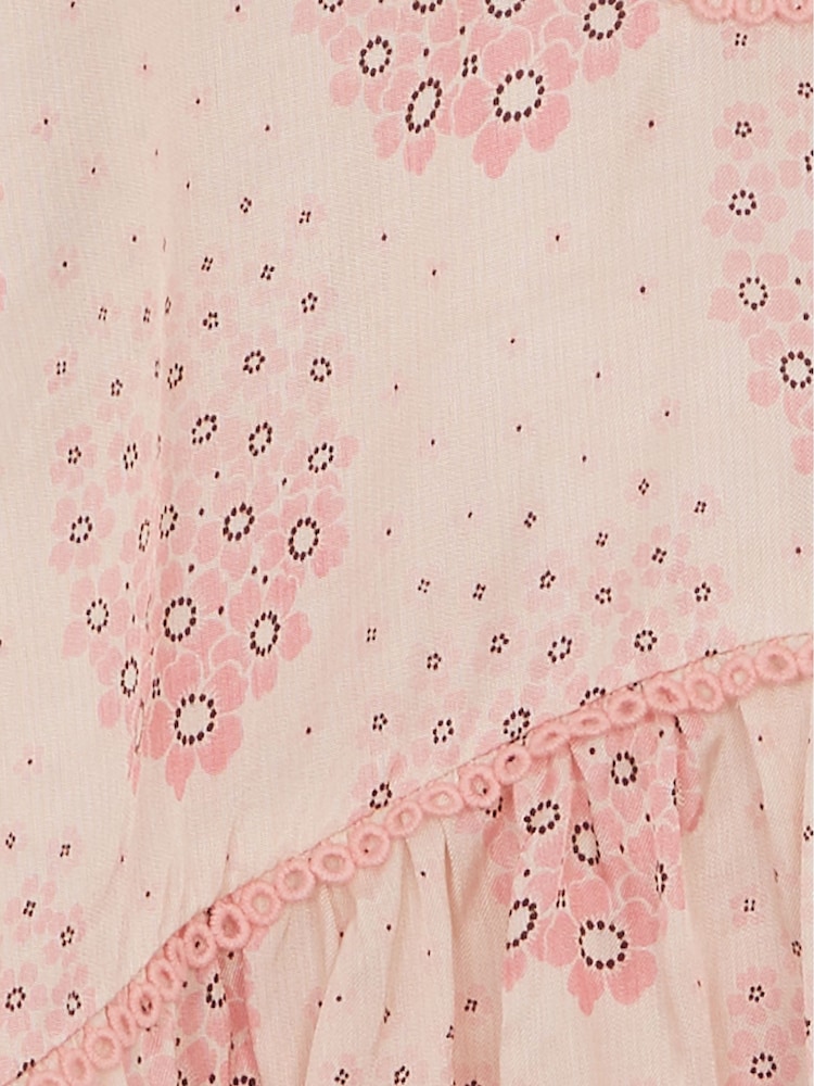 Reiss Pink Everleigh Junior Circle Print Blouse - Image 6 of 6