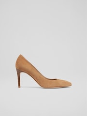LK Bennett Floret Suede Pointed Toe Courts - Image 1 of 4