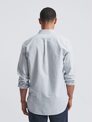 Aubin Khaki Green Aldridge Oxford Butt Shirt - Image 2 of 5