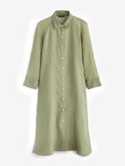 Khaki Green Longline Shirt - Image 5 of 5