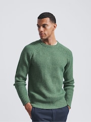 Aubin Tay Fisherman Rib Crew Jumper - Image 1 of 6