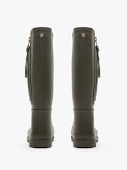 Mint Velvet Khaki Green Zip April Wellies - Image 3 of 4