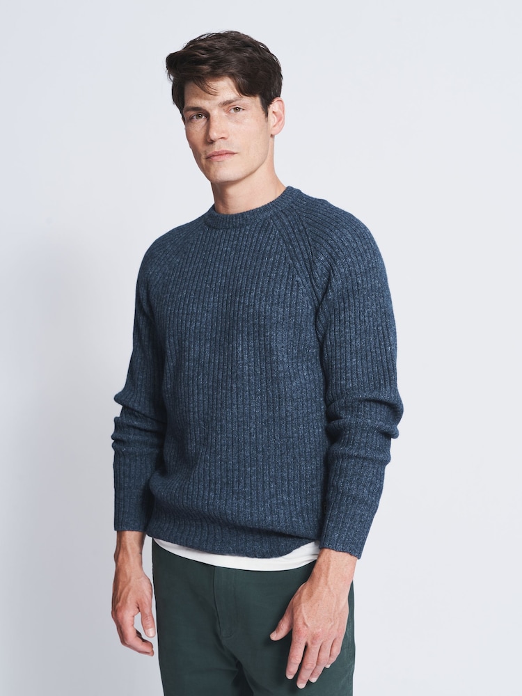 Aubin Tay Fisherman Rib Crew Jumper - Image 1 of 5
