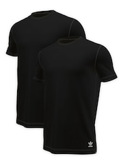 adidas Black Comfort Flex 100% Cotton Black T-Shirt 2 Pack - Image 1 of 4