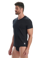 adidas Black Comfort Flex 100% Cotton Black T-Shirt 2 Pack - Image 2 of 4