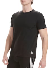 adidas Black Comfort Flex 100% Cotton Black T-Shirt 2 Pack - Image 4 of 4
