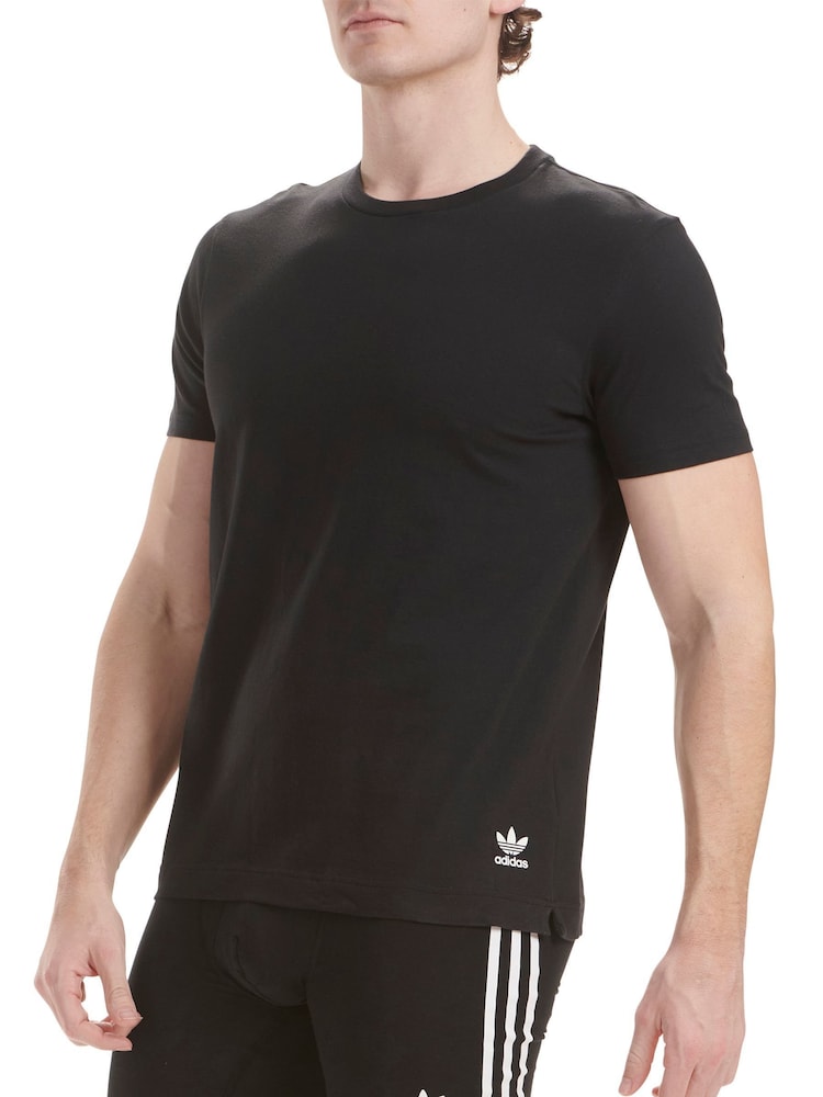 adidas Black Comfort Flex 100% Cotton Black T-Shirt 2 Pack - Image 4 of 4