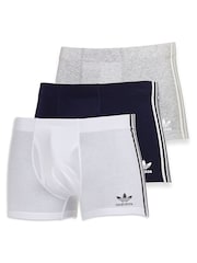 adidas Natural Cotton Flex 3 Stripe Boxers 3 Pack - Image 11 of 11