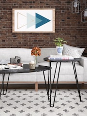 Novogratz Black Athena Marble Nest of 2 Tables - Image 2 of 5