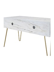 Novogratz White Athena Marble TV Stand 42in - Image 3 of 4