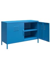 Novogratz Blue Cache 2 Door Metal Locker Accent Cabinet - Image 2 of 4