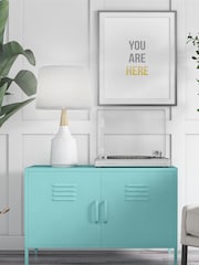 Novogratz Green Cache 2 Door Metal Locker Accent Cabinet - Image 1 of 5