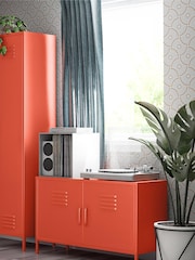 Novogratz Orange Cache 2 Door Metal Locker Accent Cabinet - Image 2 of 5