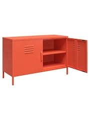 Novogratz Orange Cache 2 Door Metal Locker Accent Cabinet - Image 3 of 5