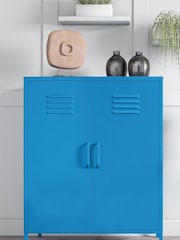 Novogratz Blue Cache 2 Door Metal Locker Storage Cabinet - Image 1 of 5