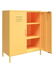 Novogratz Yellow Cache 2 Door Metal Locker Storage Cabinet - Image 2 of 4