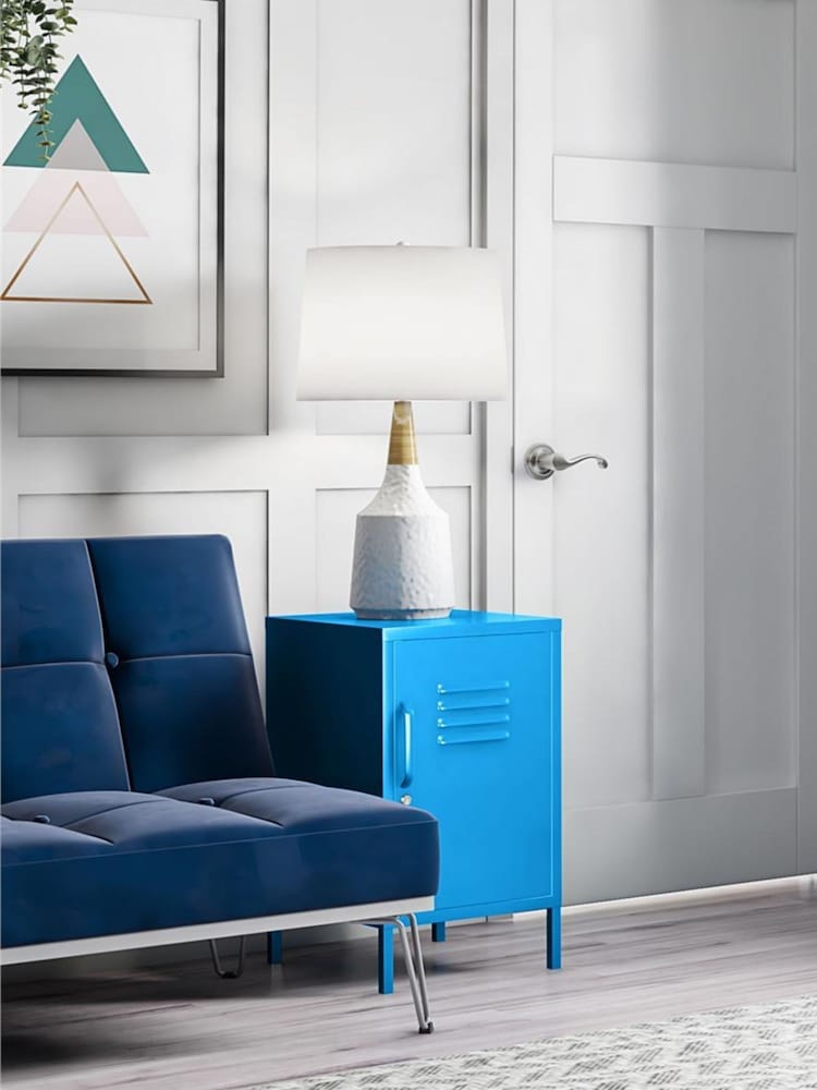 Novogratz Blue Cache Metal Locker End Table - Image 2 of 5