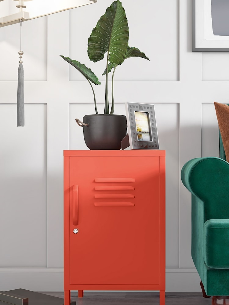 Novogratz Orange Cache Metal Locker End Table - Image 1 of 5