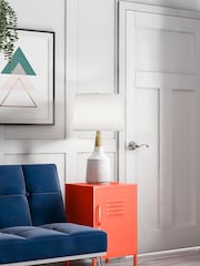 Novogratz Orange Cache Metal Locker End Table - Image 2 of 5