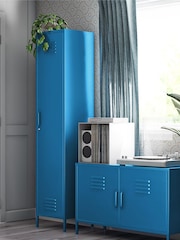 Novogratz Blue Cache Single Metal Locker Storage Cabinet - Image 2 of 5