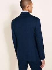 MOSS Blue Slim Fit Twisted Suit: Jacket - Image 2 of 5