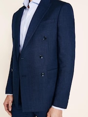 MOSS Blue Slim Fit Twisted Suit: Jacket - Image 4 of 5