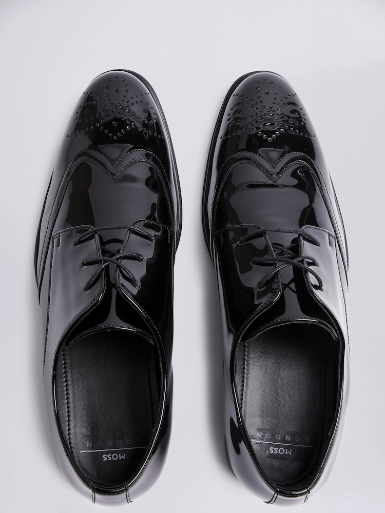 MOSS Black Kensington Patent Dress Brogues - Image 2 of 4