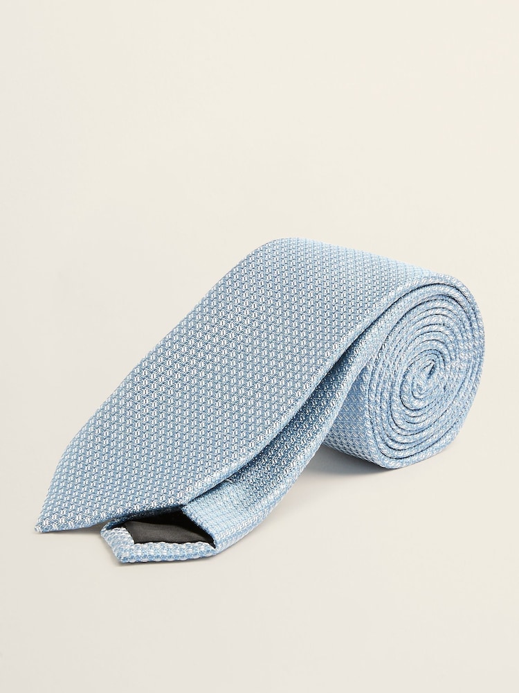 MOSS Blue Textured Tie - Image 1 of 2