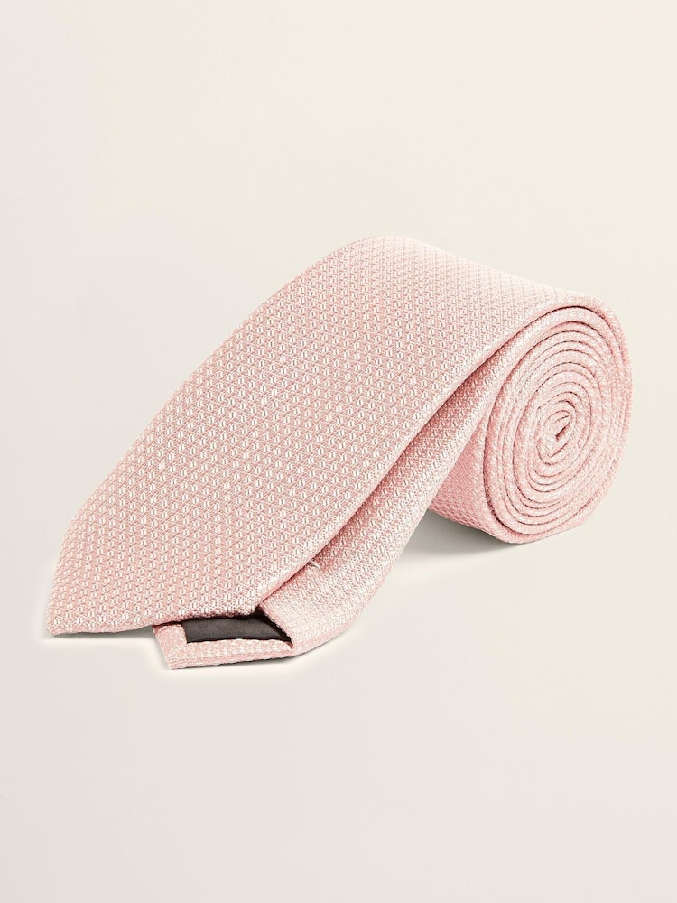 MOSS Pink Textured Tie - Image 2 of 2