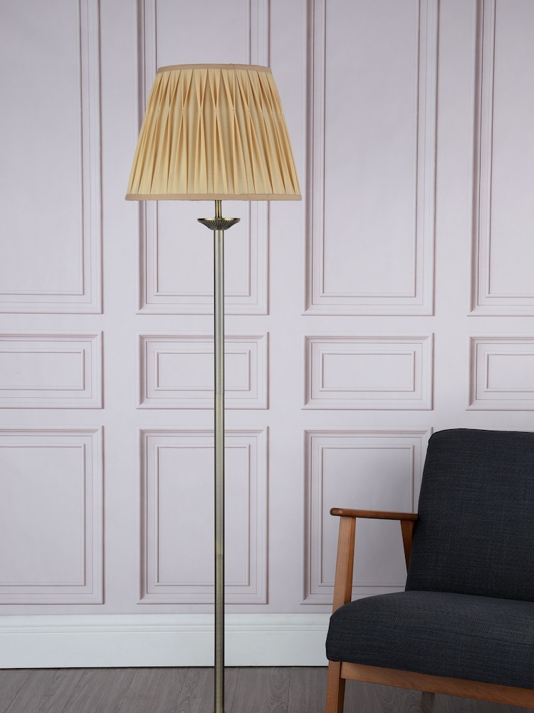 Dar Lighting Gold Hoxton Floor Lamp With Shade - Image 2 of 4