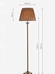 Dar Lighting Gold Hoxton Floor Lamp With Shade - Image 4 of 4