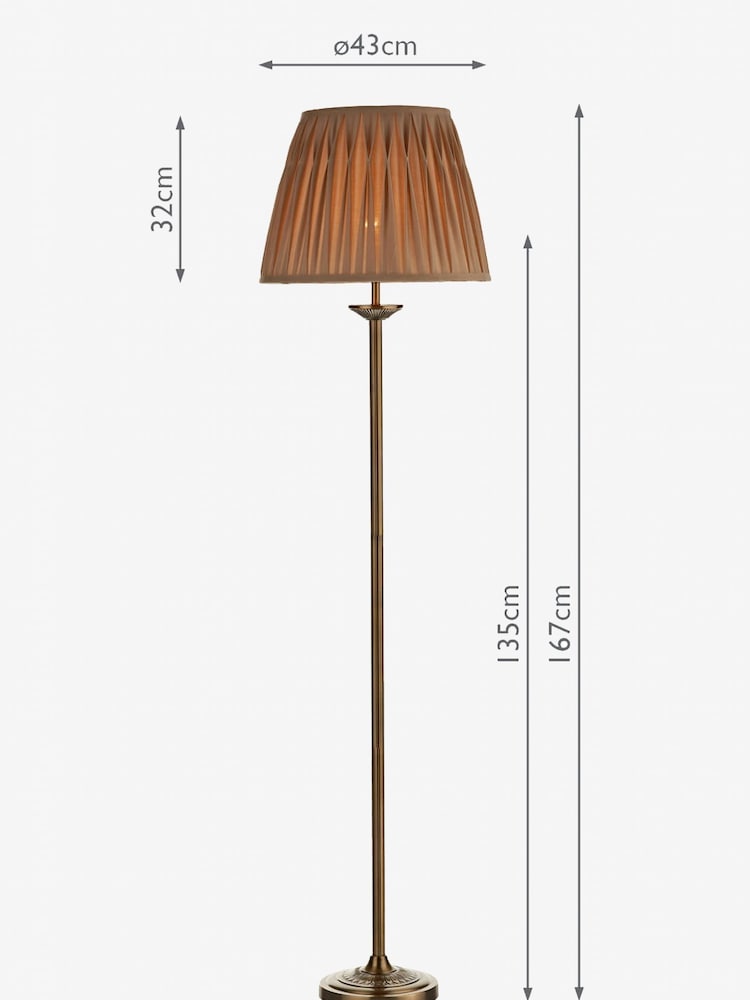 Dar Lighting Gold Hoxton Floor Lamp With Shade - Image 4 of 4