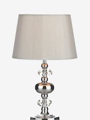 Dar Lighting Grey Monroe Touch Table Lamp With Shade - Image 3 of 5