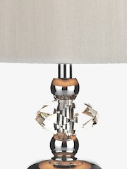 Dar Lighting Grey Monroe Touch Table Lamp With Shade - Image 4 of 5