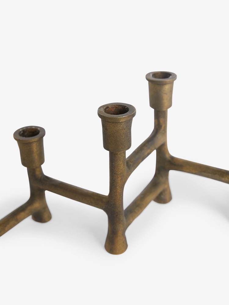 Black Distressed Metal Candelabra - Image 5 of 5