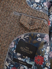 Braun - Signature Harris Tweed Britische Wolle Blazer - Bild 12 von 13