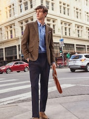 Braun - Signature Harris Tweed Britische Wolle Blazer - Bild 3 von 13