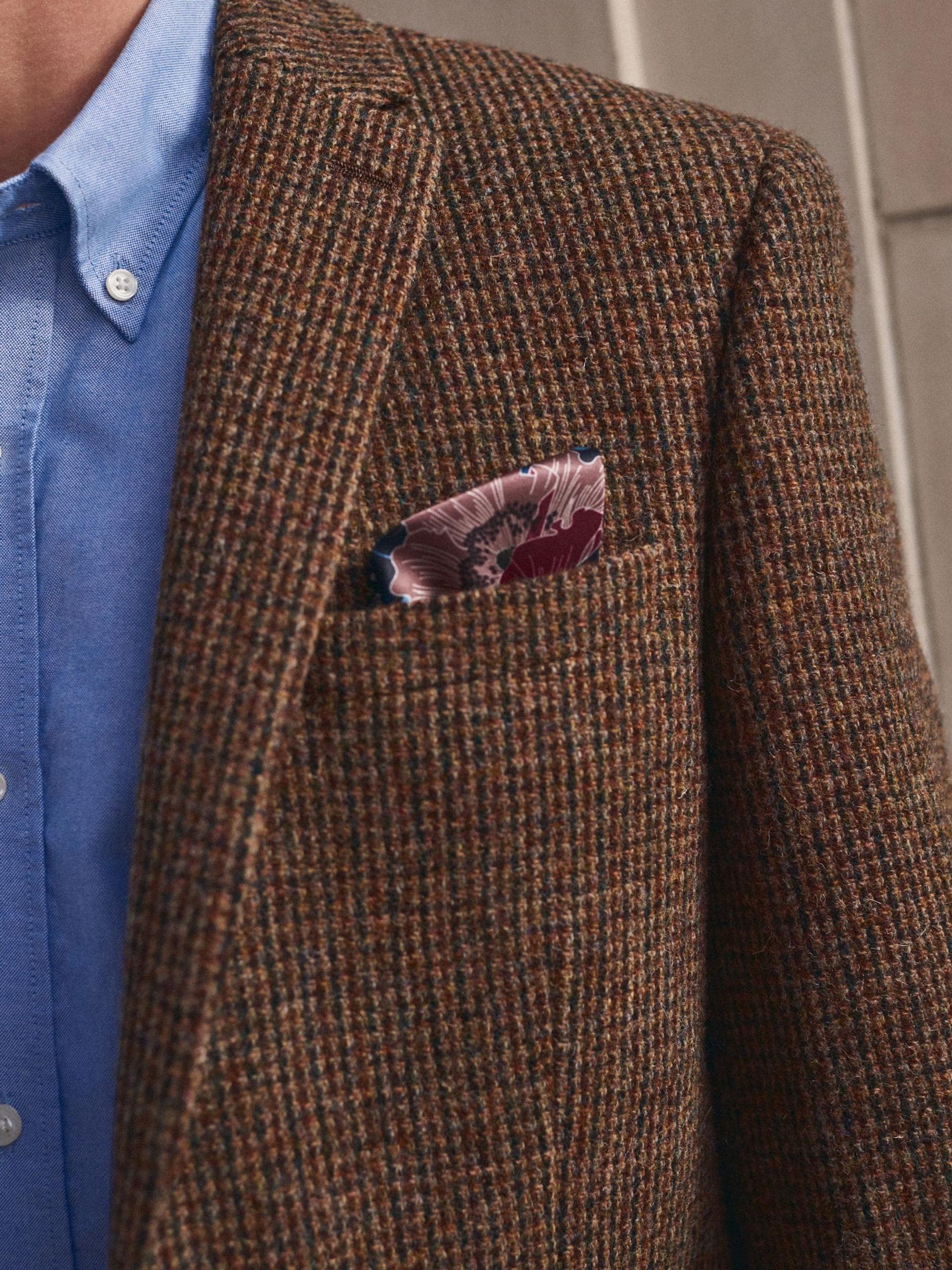 Buy Brown Signature Harris Tweed British Wool Blazer from