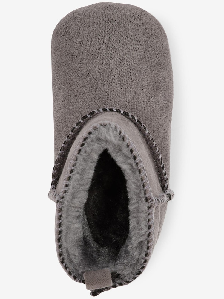 Grey Warm Lined Baby Pull On Boots (0-24mths) - Image 3 of 4