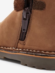 Taupe Brown Standard Fit (F) Warm Lined Leather Chelsea Boots - Image 5 of 5